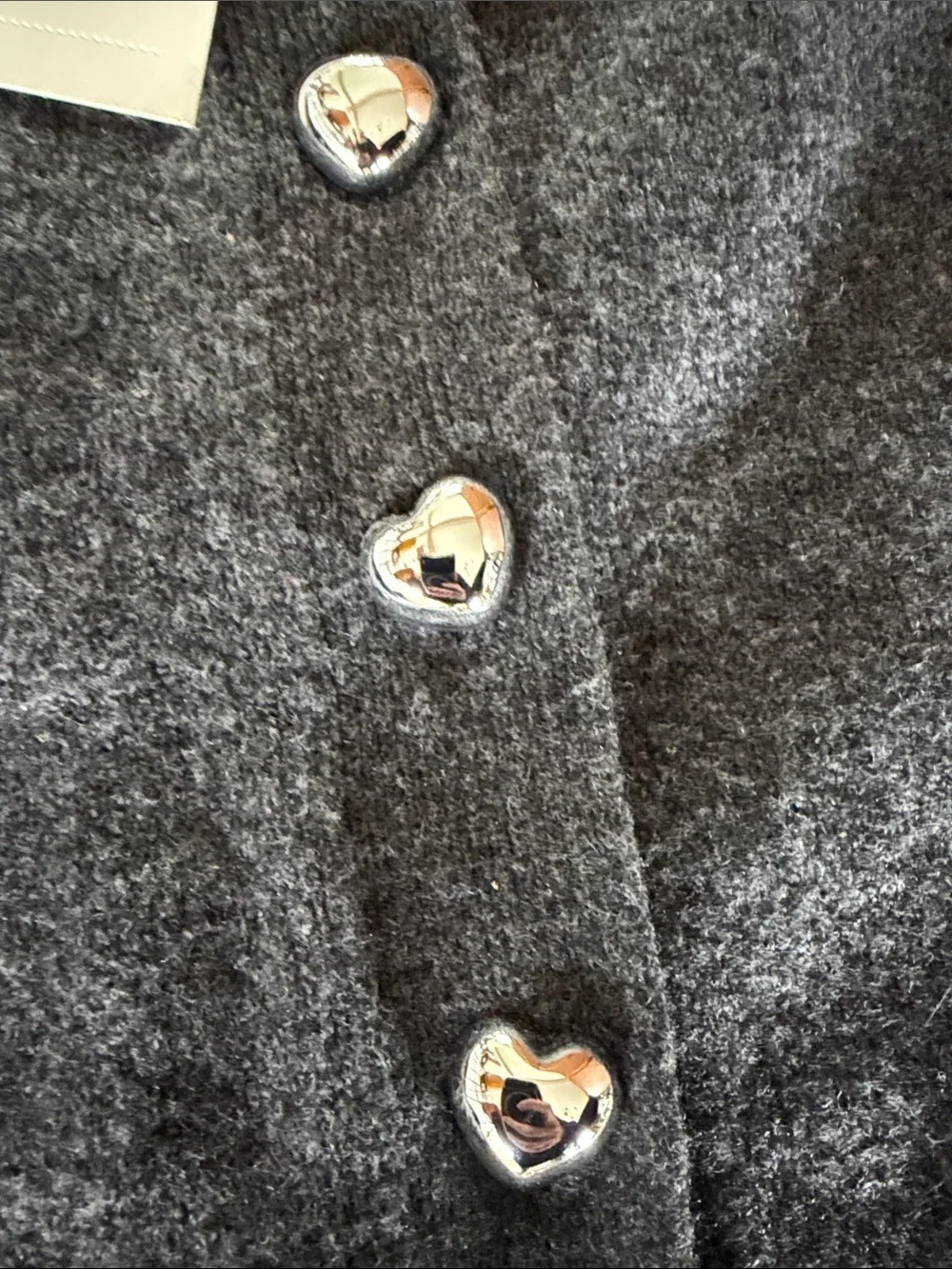 a new day Charcoal Gray Button-Up Knit Cardigan - Picture 3 of 4